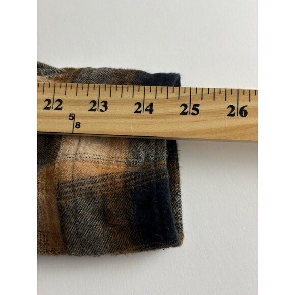 Red Head Mens Shirt Size Large Button Down Flannel Orange Black Long sleeve - Picture 8 of 10